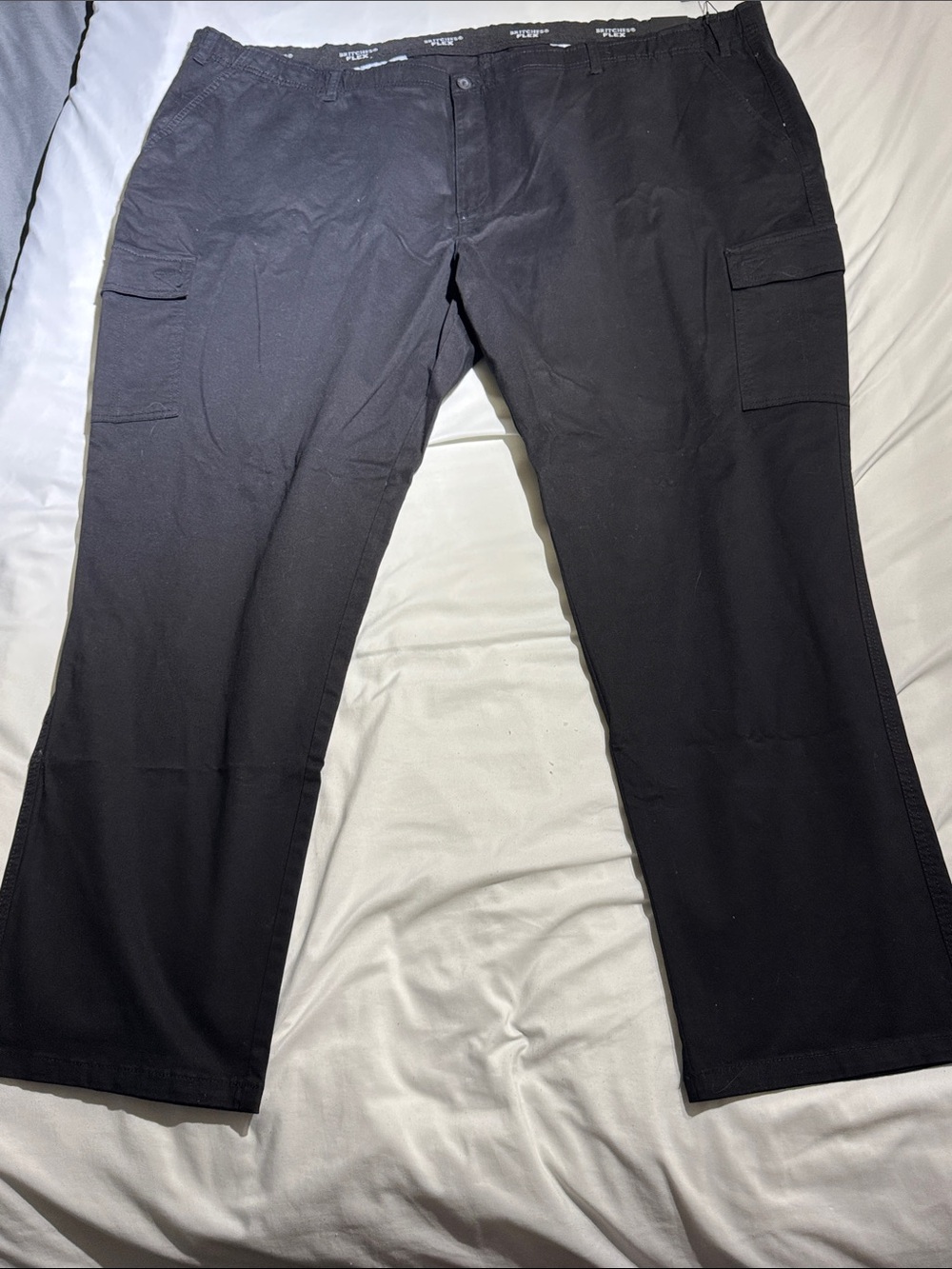 Classic Men's Black Cargo Pants  with flex waist band— Everyday Utility